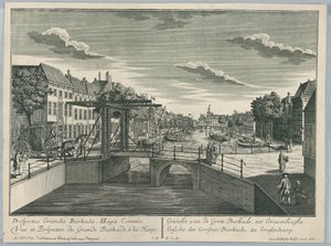 Guckkasten, Blick auf die Große Bierkade, Den Haag von Georg Balthasar Probst