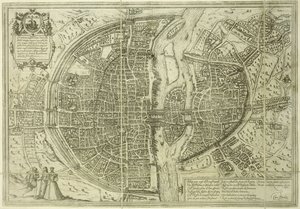 Stadtplan von Paris, 1572