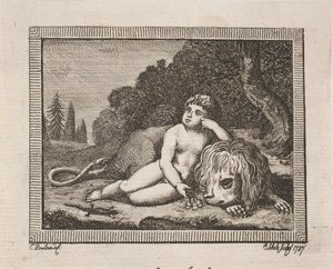 Vignette zu J. H. Wessels "Samtlige skrifter" von Georg Christian Schule