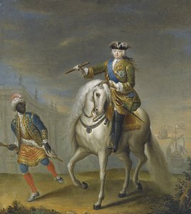 Kaiserin Elisabeth 1709-1762 mit einem arabischen Jungen