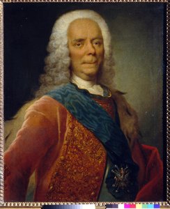 Porträt von Prinz Vasili Vladimirovich Dolgorukov (1667-1746) (Detail) von Georg Christoph Grooth