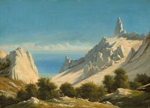 Ansicht von Sommerspiret, die Klippen von Møn