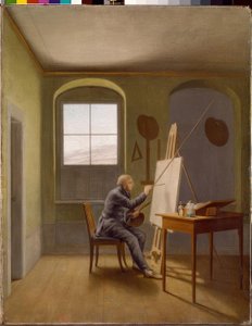 Caspar David Friedrich in seinem Atelier von Georg Friedrich Kersting