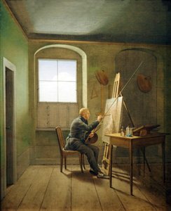 Caspar David Friedrich in seinem Atelier (1811) von Georg Friedrich Kersting
