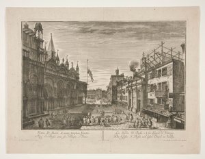 Die Straße Saint Bassi und ihr Tempel in Venedig