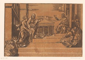 Marta führt Maria Magdalena zum Tempel von Georg Matheus