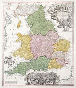 Eine Karte von England, 1760