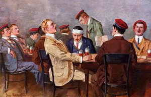 Burschenschaften - Bier trinken und singen, ca. 1900 von Georg Muhlberg
