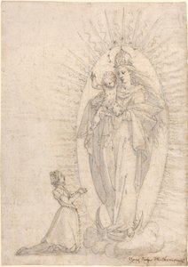 Madonna und Kind erscheinen einem Bittsteller von Georg Neher
