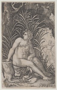 Cephalus und Procris, aus Die griechischen Heldinnen, 1539 von Georg Pencz