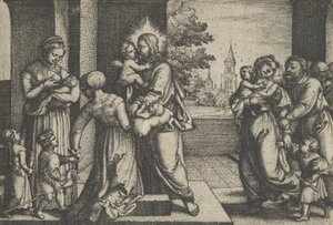 Christus und die Kinder von Georg Pencz