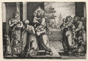 Christus mit kleinen Kindern