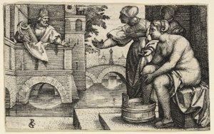David beobachtet Bathseba von Georg Pencz
