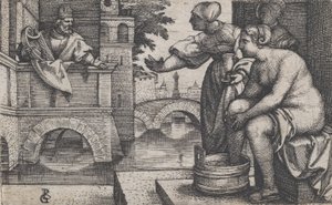 David und Bathseba von Georg Pencz