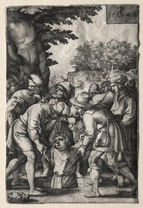 Joseph in einen Brunnen hinabgelassen, 1546