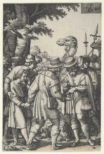 Joseph wird an die Händler verkauft, aus Die Geschichte von Joseph, 1546 von Georg Pencz