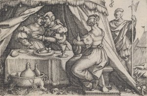 Judith und Holofernes beim Essen