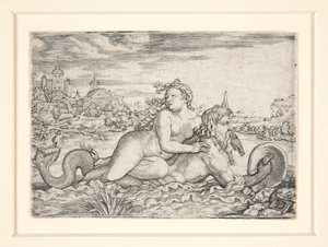 Jungfrau von Seeungeheuer entführt von Georg Pencz