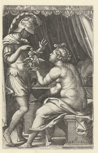 Medea gibt Jason das Bild von Ganymedes mit Adler