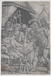 Mucius Scaevola und Porsenna, aus Römische Helden, 1535 von Georg Pencz