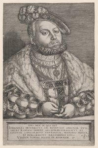 Porträt von Johann Friedrich dem Großmütigen, Kurfürst von Sachsen, 1543 von Georg Pencz