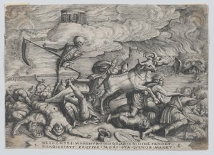 Der Triumph des Todes über die Zeit, aus Der Triumph von Petrarca von Georg Pencz
