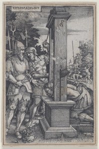 Titus Manlius, aus Römische Helden, 1535 von Georg Pencz
