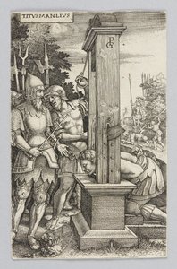 Titus Manlius bei der Hinrichtung seines Sohnes von Georg Pencz