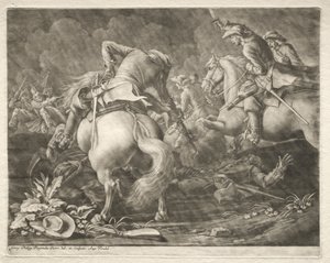 Scharmützel zwischen preußischen und ungarischen Husaren von Georg Philipp I Rugendas