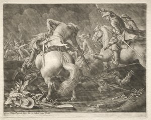Scharmützel zwischen preußischen und ungarischen Husaren von Georg Philipp I Rugendas