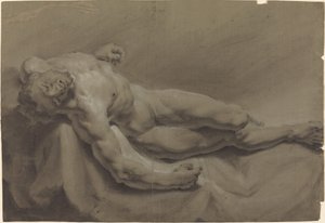 Ein liegender männlicher Akt von Georg Raphael Donner