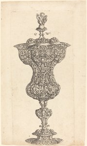 Kelch mit Putto auf dem Deckel