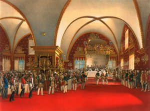 Krönungsbankett im Palast der Facetten im Moskauer Kreml, 1856