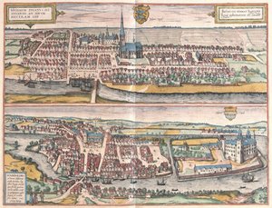Husum, Deutschland, Illustration aus Civitates Orbis Terrarum von Georg Braun und Franz Hogenberg