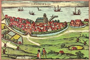 Stadt Landskrona, ein anti-hanseatischer Hafen, Dänemark