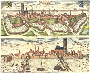 Harderwijk, Niederlande von Georg and Hogenberg Franz (1535 90) Braun