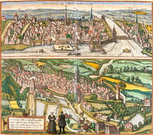 Konstanz, St. Gallen, Deutschland, Schweiz von Georg and Hogenberg Franz (1535 90) Braun