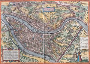 Lyon, Frankreich von Georg and Hogenberg Franz (1535 90) Braun