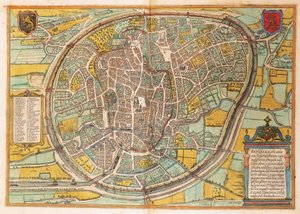 Karte von Brüssel aus Civitates Orbis Terrarum von Georg Braun von Georg Braun and Hogenberg Franz