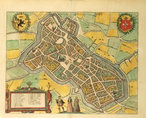 Karte von Lille aus Civitates Orbis Terrarum