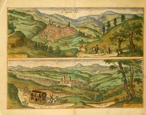 Karte von Nocera und Castelnuovo aus Civitates Orbis Terrarum von Georg Braun von Georg Braun and Hogenberg Franz