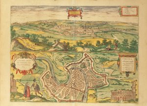 Karte von Verona aus Civitates Orbis Terrarum von Georg Braun