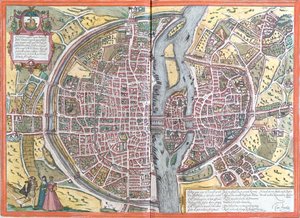 Paris, Frankreich von Georg and Hogenberg Franz (1535 90) Braun