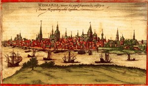Rostock, Deutschland von Georg and Hogenberg Franz (1535 90) Braun