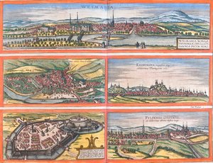 Weimar, Jena, Erfurt, Gotha, Fulda, Deutschland von Georg and Hogenberg Franz (1535 90) Braun