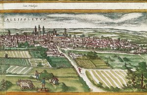 Ackerland bei Valladolid, in Civitatis Orbis Terrarum, von Franz Hogenberg (1535-1590) von Georg Braun and Hogenberg Franz