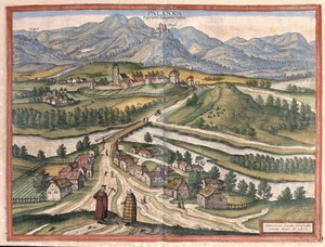 Dregelypalank, Ungarn (Gravur) von Georg Braun and Hogenberg Franz