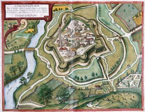 Torokszentmiklos, Ungarn (Gravur) von Georg Braun and Hogenberg Franz