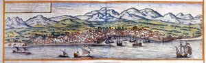 Ansicht von Palermo in Sizilien. Atlas von Braun & Hogenberg.