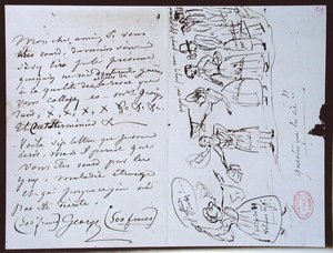 Fonds Lovenjoul E858 Ms 937 1.219 Brief von George Sand an Francois Buloz, Herausgeber der 